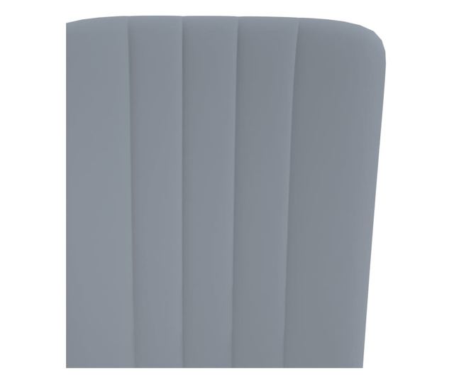 Jedilni stoli, 4 kosi, svetlo sivi, žamet