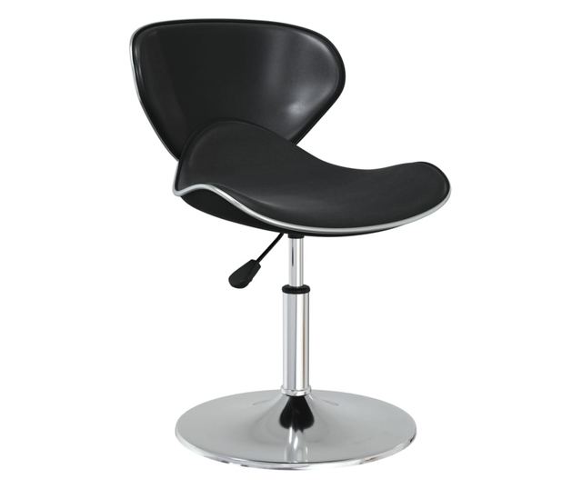 Krzesła kuchenne, 6 szt., czarne, skóra ekologiczna