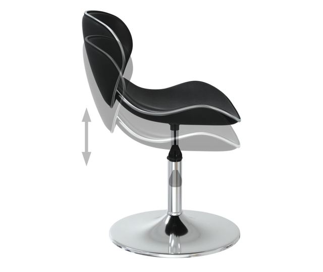 Krzesła kuchenne, 6 szt., czarne, skóra ekologiczna