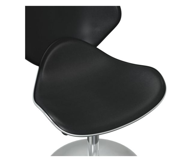 Krzesła kuchenne, 6 szt., czarne, skóra ekologiczna