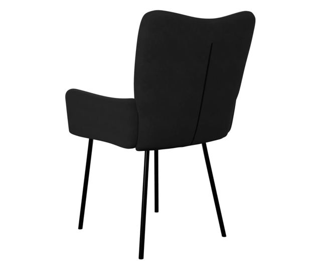 Kuhinjski stoli, 2 kosa, črni, žamet