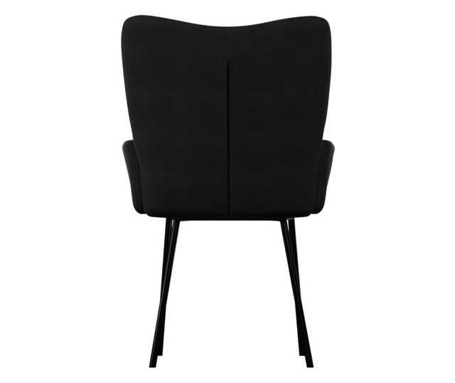 Kuhinjski stoli, 2 kosa, črni, žamet