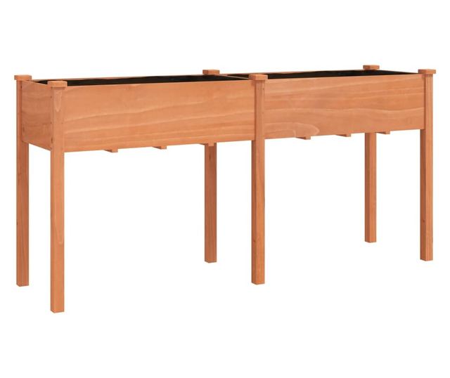 Žardinjera s oblogom, smeđa, 161x45x76 cm, masivno drvo jele