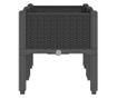 fekete PP rácsos kerti ültetőláda 80 x 40 x 42 cm