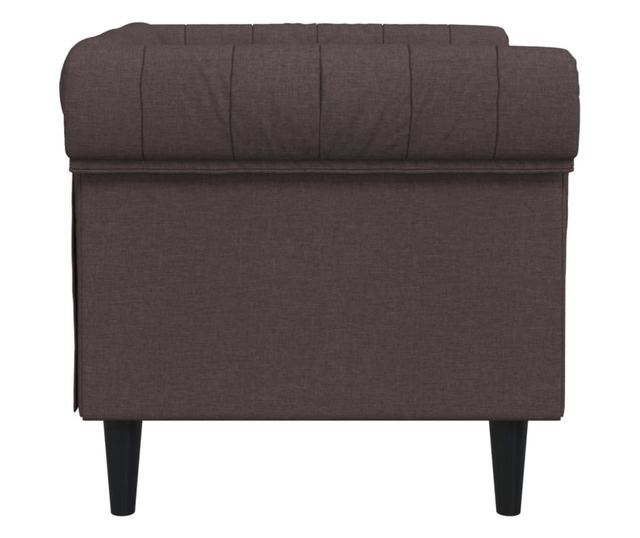 sötétbarna szövet Chesterfield kanapé