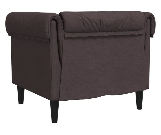 sötétbarna szövet Chesterfield kanapé