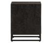 fekete tömör mangófa és vas éjjeliszekrény 40 x 30 x 50 cm