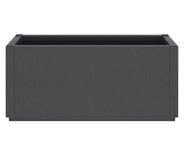 sötétszürke polipropilén kerti ültetőláda 80 x 36 x 35 cm