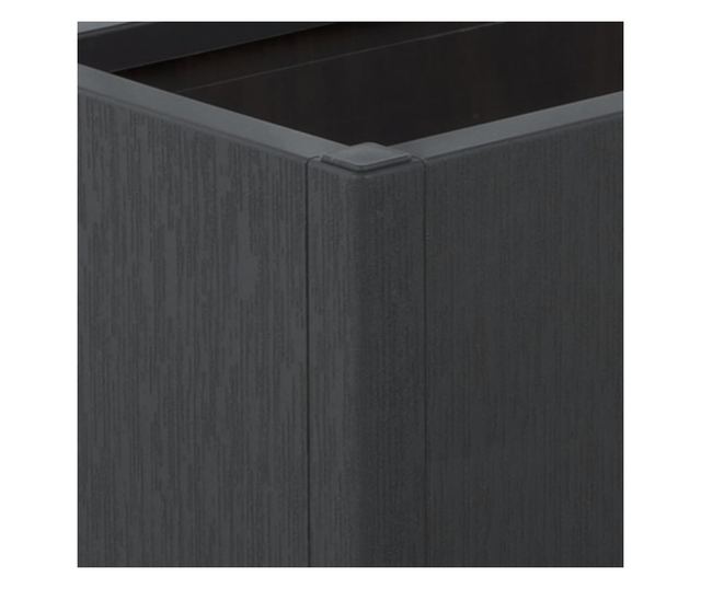 sötétszürke PP rácsos kerti ültetőláda 80 x 36 x 140 cm