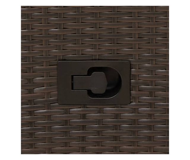 barna polyrattan dönthető kerti szék párnákkal