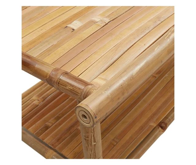 bambusz dohányzóasztal 110x55x45 cm