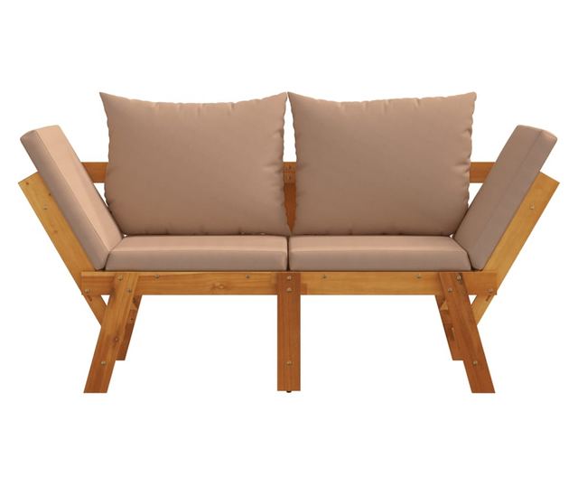 2 az 1-ben tömör akácfa kerti pad párnákkal