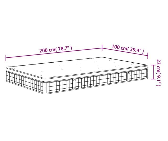 közepes Bonnell rugós matrac 100x200 cm
