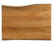 tömör mangófa természetes élű asztallap 70 x 60 x 3,8 cm