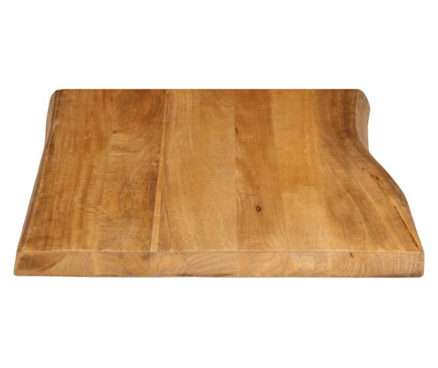 tömör mangófa természetes élű asztallap 70 x 60 x 3,8 cm