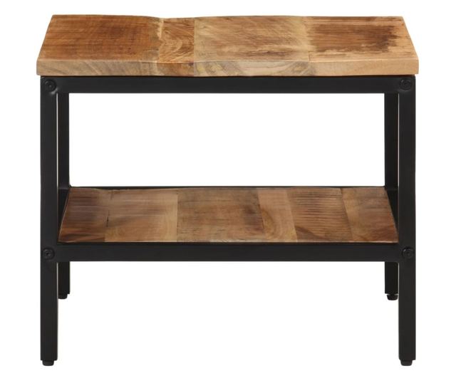 tömör nyers mangófa dohányzóasztal 45 x 45 x 35 cm