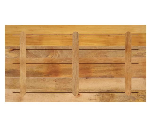 tömör nyers mangófa téglalap alakú asztallap 120x60x1,5 cm