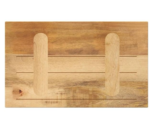 tömör nyers mangófa téglalap alakú asztallap 60x20x3,8 cm