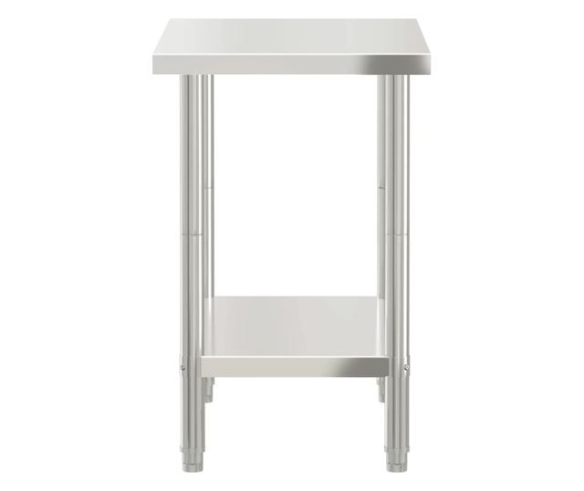 rozsdamentes acél konyhai munkaasztal 82,5 x 55 x 85 cm