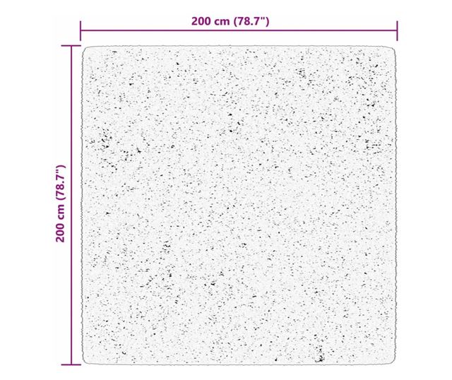 PAMPLONA kék magas szálú bolyhos modern szőnyeg 200 x 200 cm