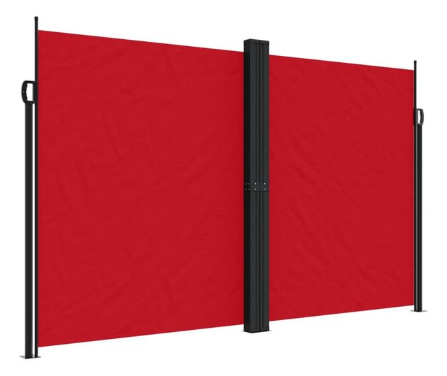 piros behúzható oldalsó napellenző 200 x 1200 cm