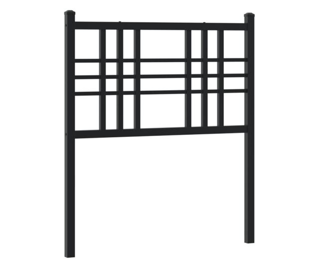 fekete fém fejtámla 75 cm