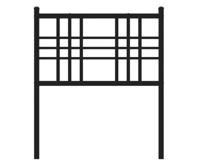 fekete fém fejtámla 75 cm