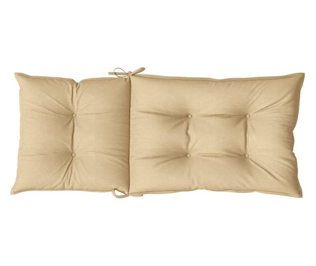 4 db melange bézs szövet magas háttámlájú székpárna 120x50x7 cm