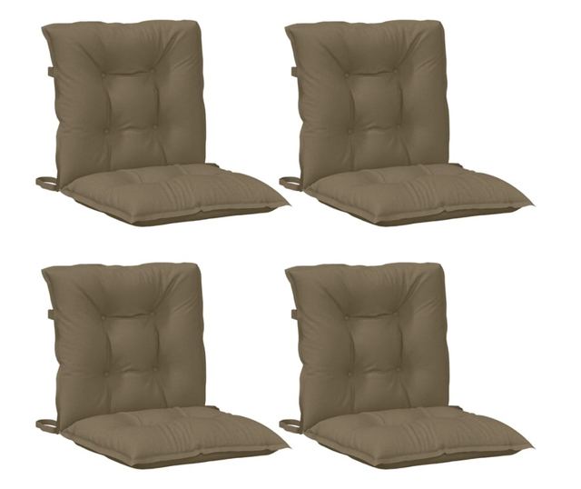 4 db melange tópszínű szövet háttámlás székpárna 100x50x7 cm