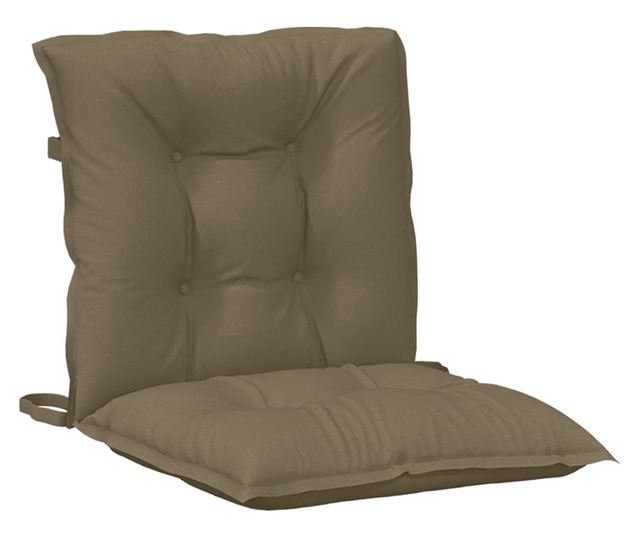 4 db melange tópszínű szövet háttámlás székpárna 100x50x7 cm