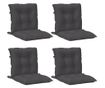 4 db melange antracit szövet háttámlás székpárna 100x50x7 cm