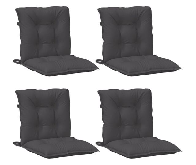 4 db melange antracit szövet háttámlás székpárna 100x50x7 cm