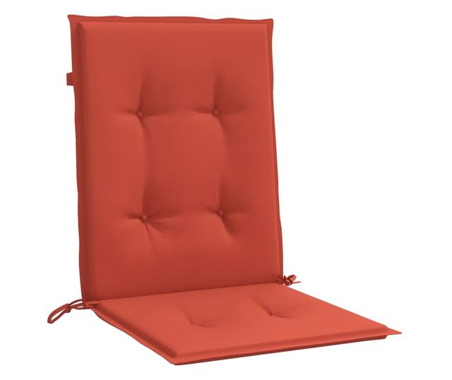 6 db melange piros szövet háttámlás székpárna 100x50x4 cm