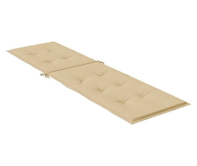 melange bézs szövet nyugágypárna (75+105) x 50 x 3 cm