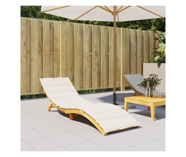 melange krémszínű szövet napozóágy párna 200 x 70 x 4 cm