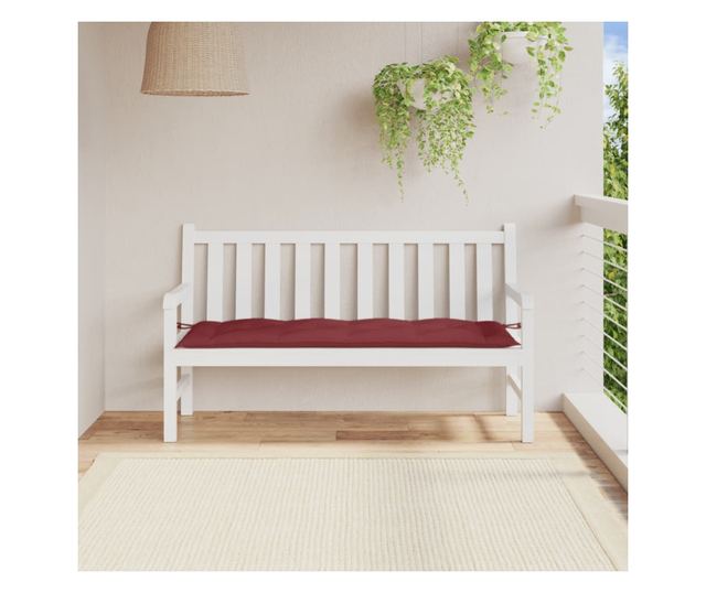 melange bordó szövet kerti padpárna 150 x 50 x 7 cm