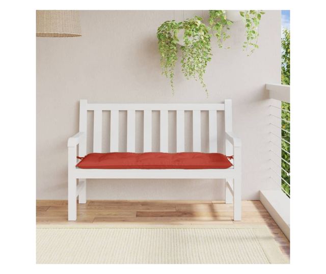 melange piros szövet kerti padpárna 120 x 50 x 7 cm