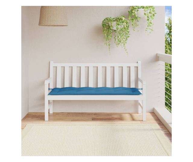 melange kék szövet kerti padpárna 150 x 50 x 7 cm