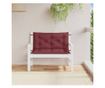 2 db melange bordó szövet kerti padpárna 100 x 50 x 7 cm