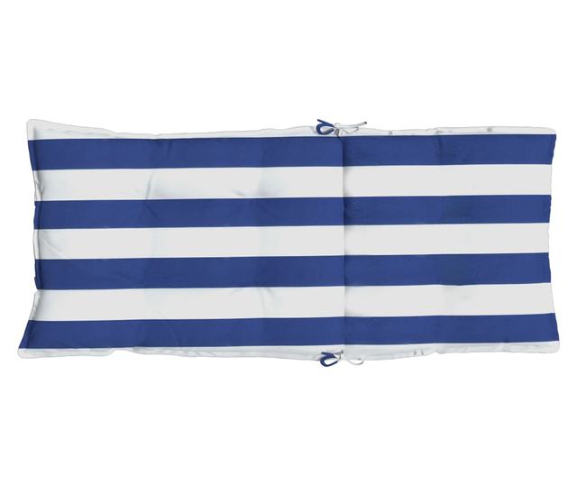 2 db kék/fehér csíkos oxford szövet magas háttámlájú székpárna