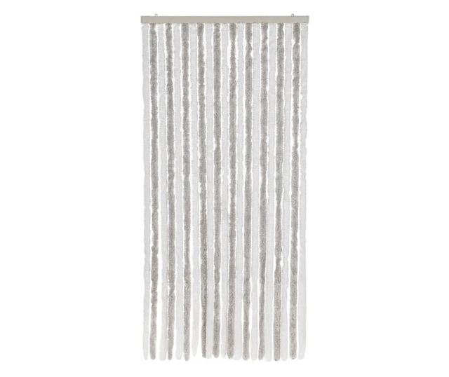 világosszürke és fehér zsenília rovarfüggöny 90 x 220 cm