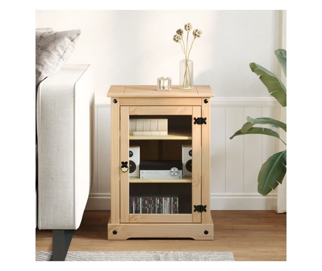 Corona tömör fenyőfa HiFi szekrény 60 x 50 x 82 cm