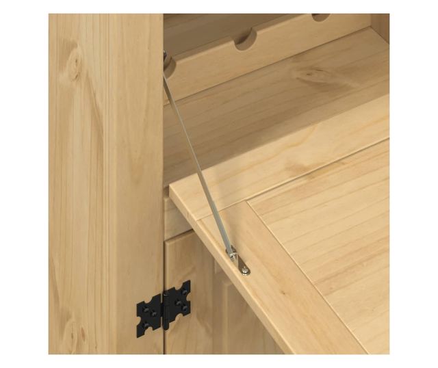 Corona tömör fenyőfa bortároló szekrény 97 x 45 x 114 cm