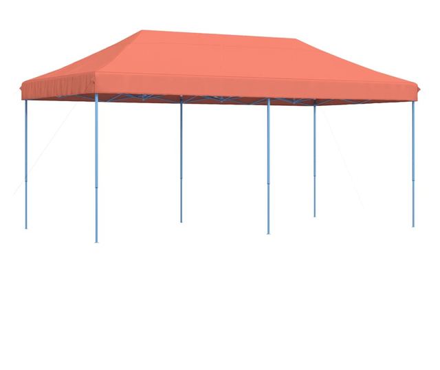 terrakotta összecsukható felugró rendezvénysátor 580x292x315 cm