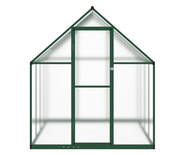 zöld alumínium melegház alapvázzal 224 x 169 x 195 cm