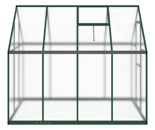 zöld alumínium melegház alapvázzal 224 x 169 x 195 cm