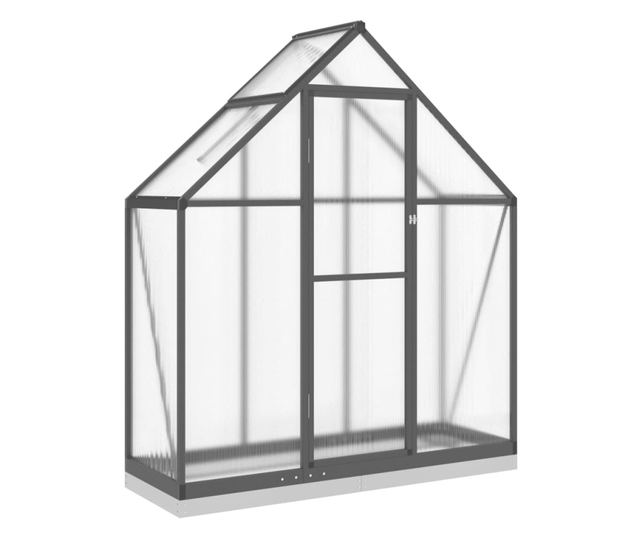 antracitszürke alumínium melegház alapvázzal 169 x 58 x 202 cm