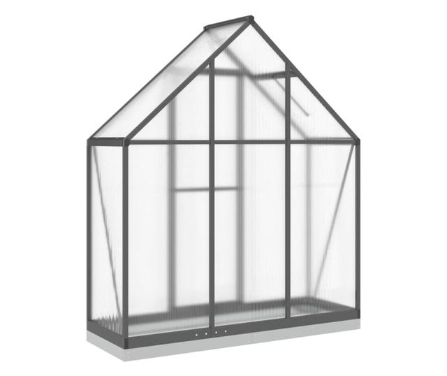 antracitszürke alumínium melegház alapvázzal 169 x 58 x 202 cm