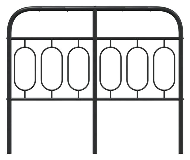 fekete fém fejtámla 120 cm