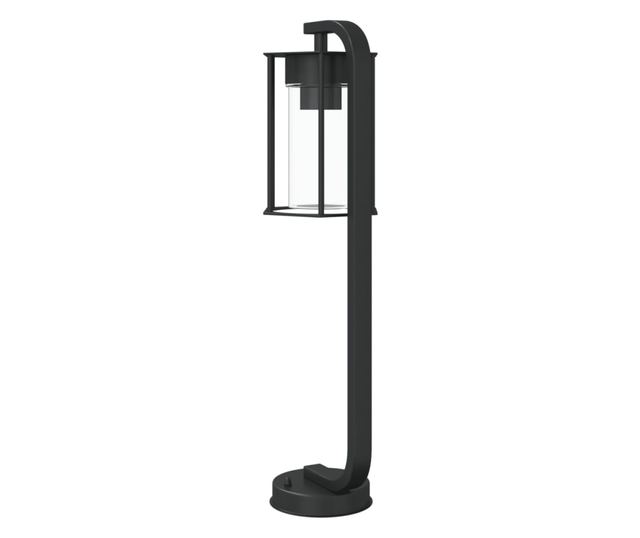 fekete rozsdamentes acél kültéri állólámpa 60 cm